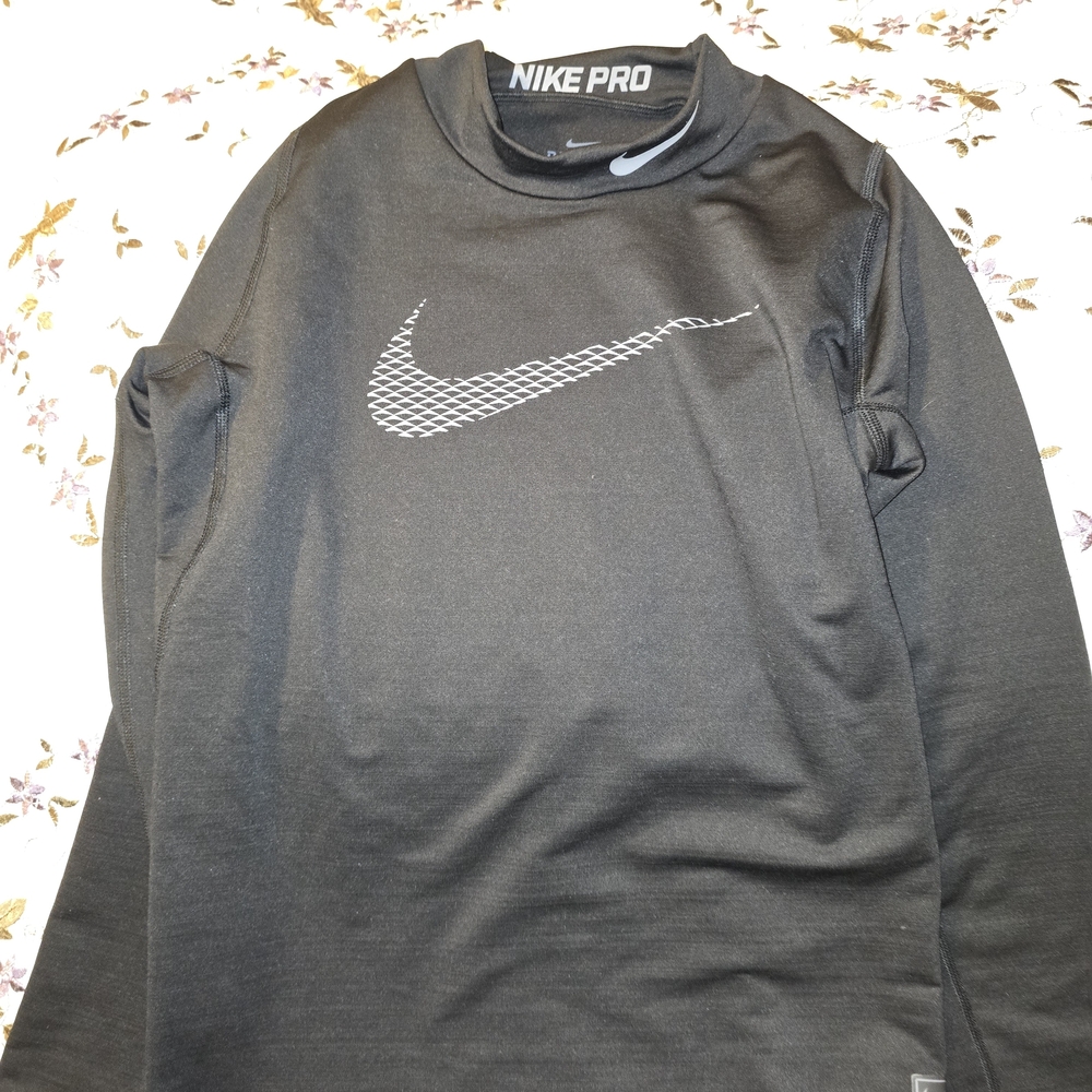 Nike Pro Kids Black Long Sleeve Shirt